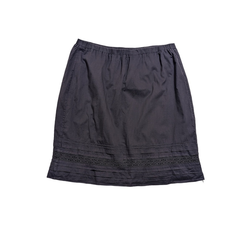 Eddie Bauer purple gray cotton skirt size medium